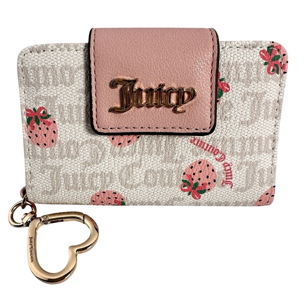 Juicy Couture Berry Sweet Tab Card Wallet‎ in the color Angel Crystal